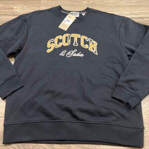 Scotch & Soda Relaxed Fit Embroidered Logo Crewneck Sweatshirt Men's Large $98